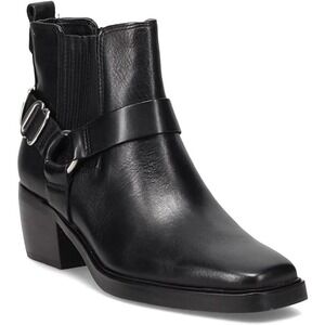 Sam Edelman Black Leather Buckle Ankle Booties